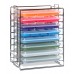 Plasdent TRAY & LID RACK, Chrome, for Size B Tray & Lid (14½"W x 9¾"D x 17½"H) Capacity : 8